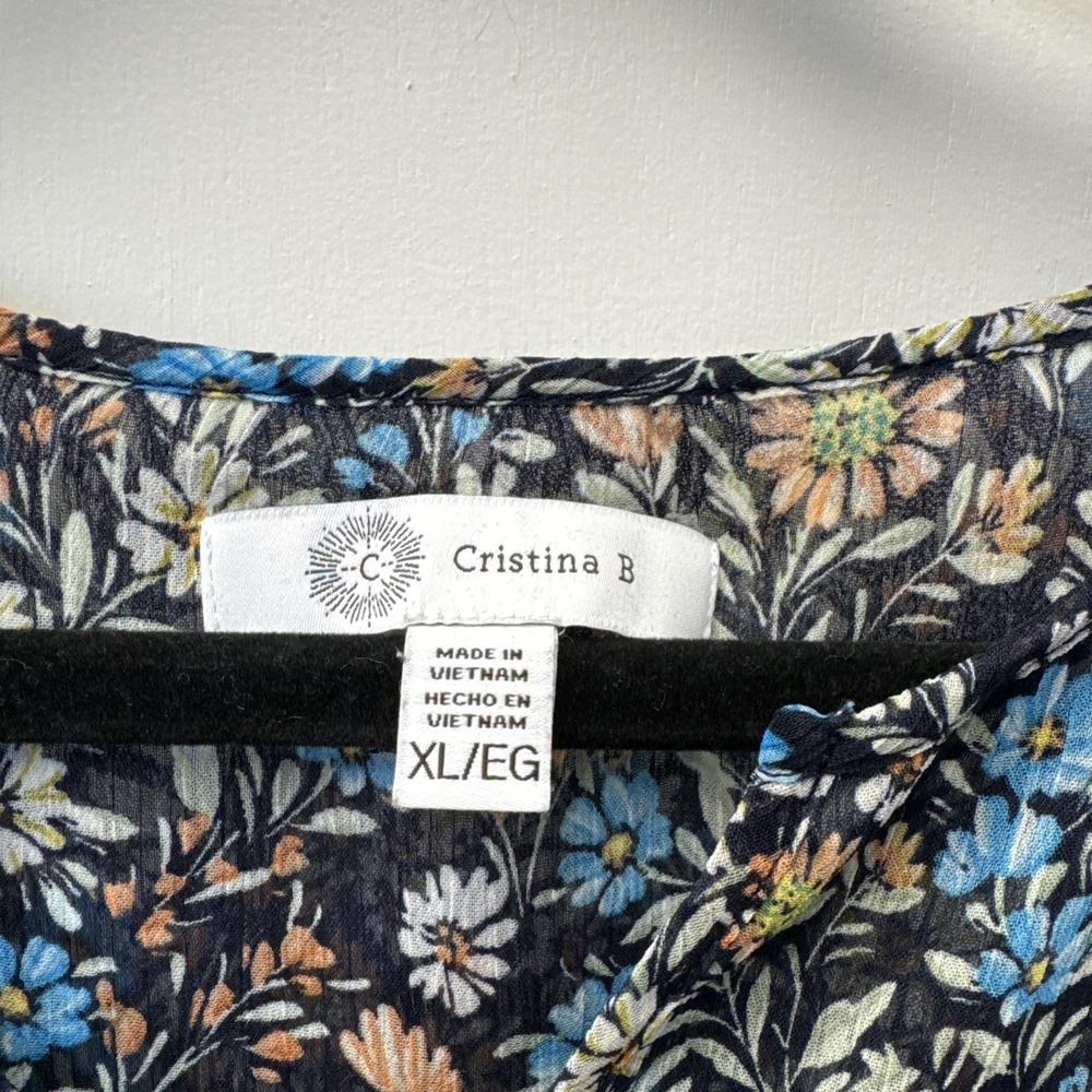 Cristina‎ B Flowy Tank Top Size XL - Picture 3 of 6